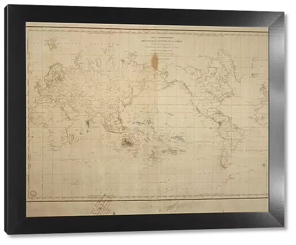 Map of the world with annotations by Darwin J970111