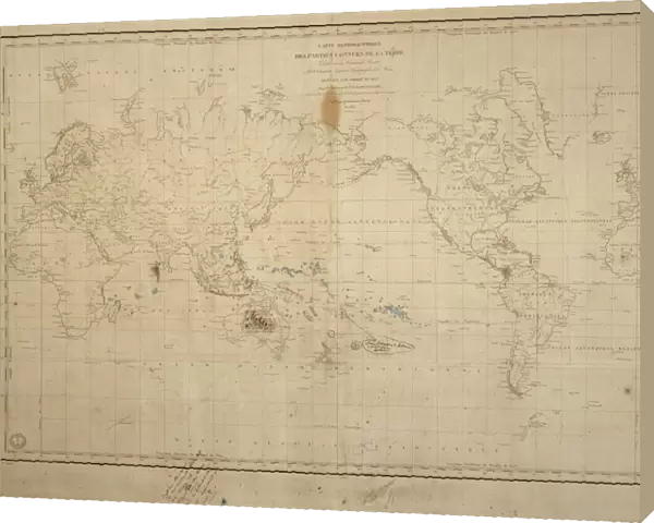 Map of the world with annotations by Darwin J970111