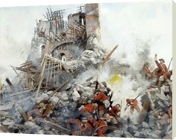 Destruction of the Keep, Civil War, Scarborough Castle J000085