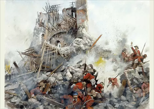 Destruction of the Keep, Civil War, Scarborough Castle J000085