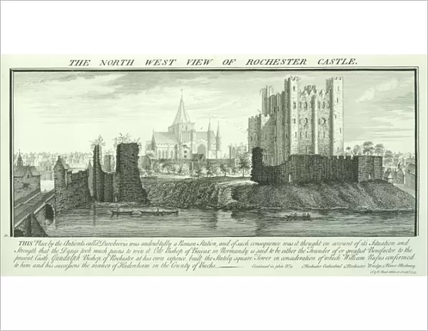 Rochester Castle engraving N070824