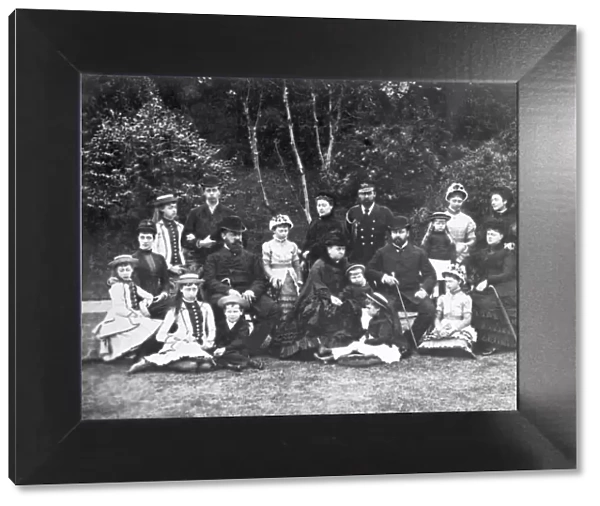 Queen Victoria and a group of royalty at Osborne 1881 D880016