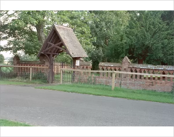Lych Gate. Entrance to churchyard of the Church of All Saints, Aylesbury Vale. IoE 42690
