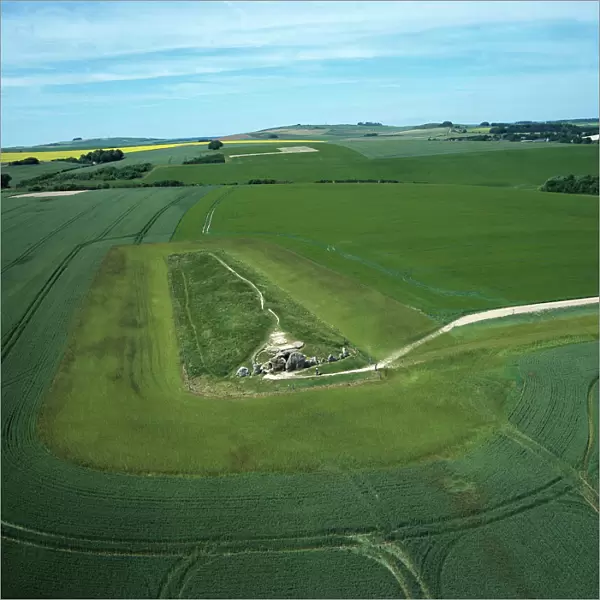 West Kennet Long Barrow from the air K040320