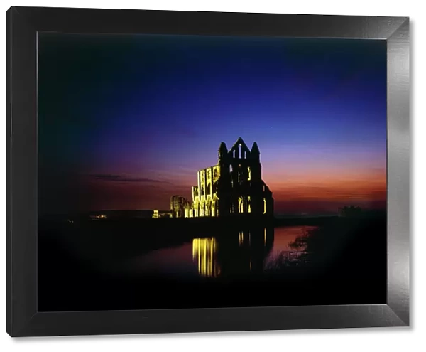 Whitby Abbey at night N070034