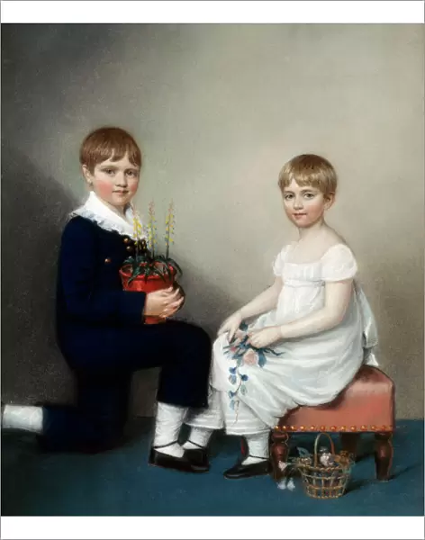 Sharples - Charles Darwin (aged six) and Catherine K971925