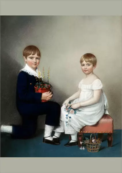 Sharples - Charles Darwin (aged six) and Catherine K971925