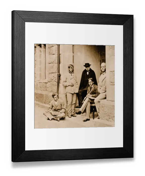 Framed Print : Charles Darwins sons with their Uncle Erasmus K970513