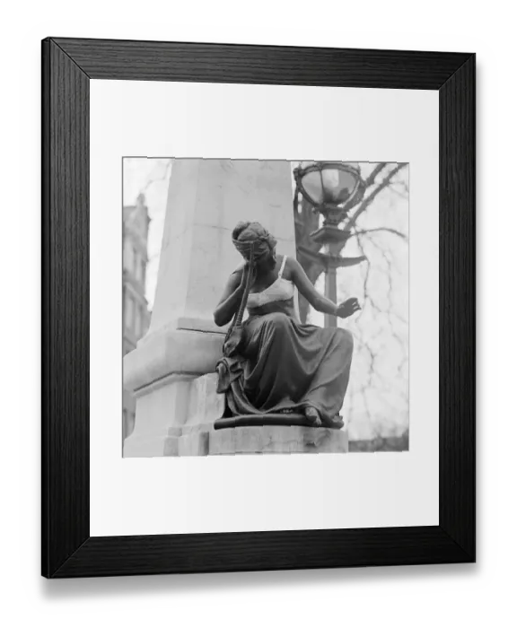 Framed Print : Statue with bra a071605