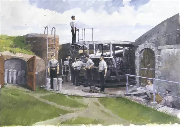 Gun crew, Pendennis Castle J980120