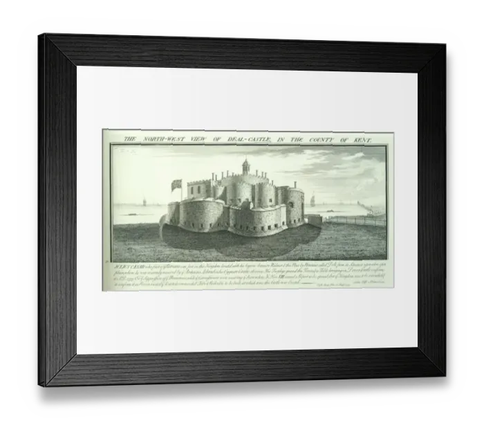 Framed Print : Deal Castle engraving N070806