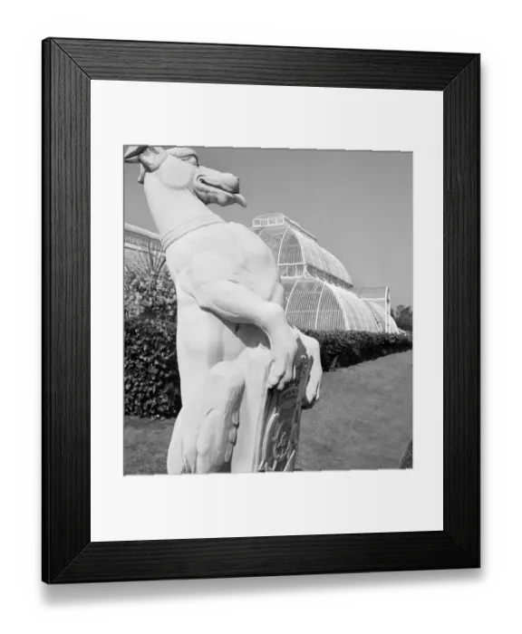 Framed Print : Greyhound sculpture, Kew Gardens a064138 Framed Print : Greyhound sculpture, Kew Gardens a064138