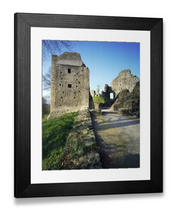 Framed Print : Okehampton Castle J970144