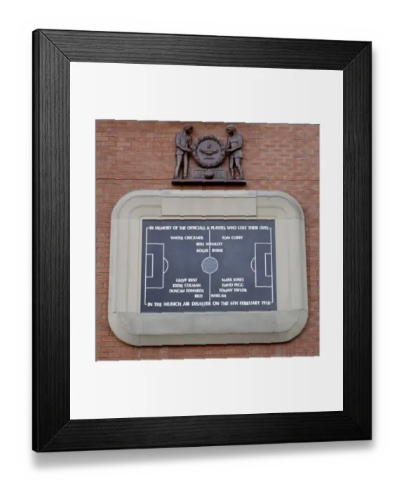 Framed Print : Memorial to the Munich Air Crash K031021