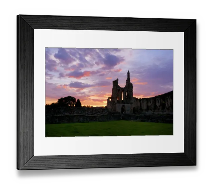 Framed Print : Byland Abbey sunset N071401 Framed Print : Byland Abbey sunset N071401