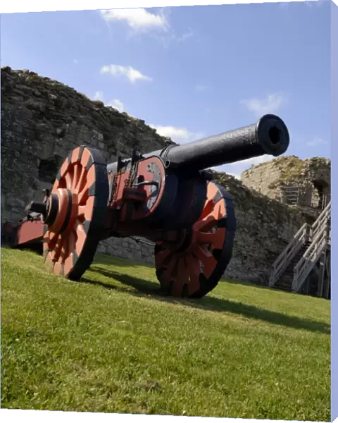Cannon at Pevensey Castle N071419