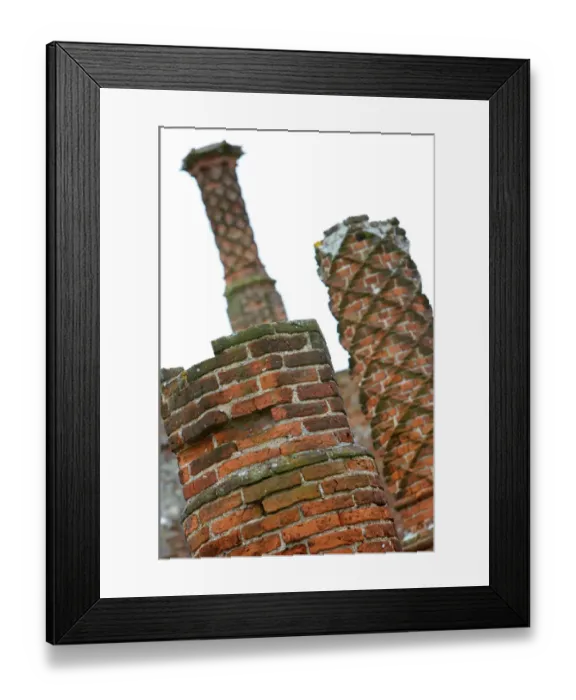 Framed Print : Chimneys at Framlingham Castle N071520