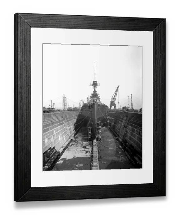 Framed Print : Ship in drydock BL22201_012