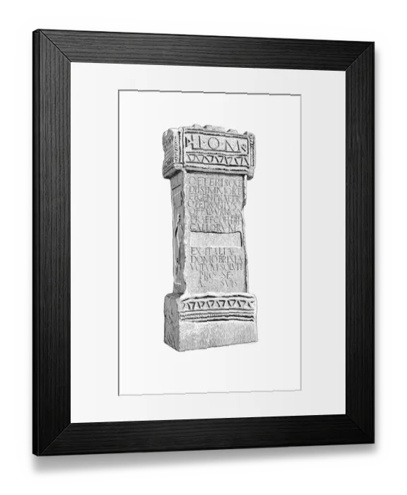 Framed Print : Roman altar IC048 / 105 Framed Print : Roman altar IC048 / 105