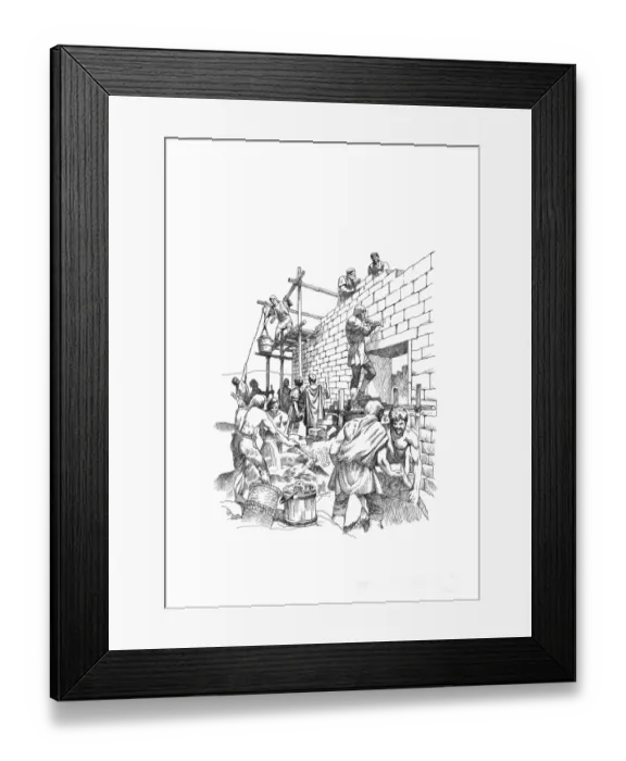 Framed Print : Building Hadrians Wall IC048_066