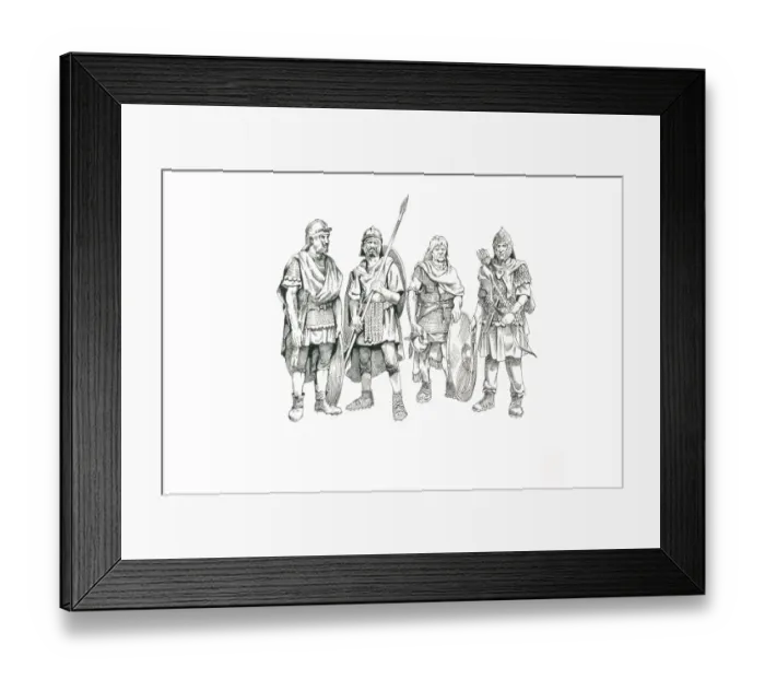 Framed Print : Roman soldiers IC048  /  026