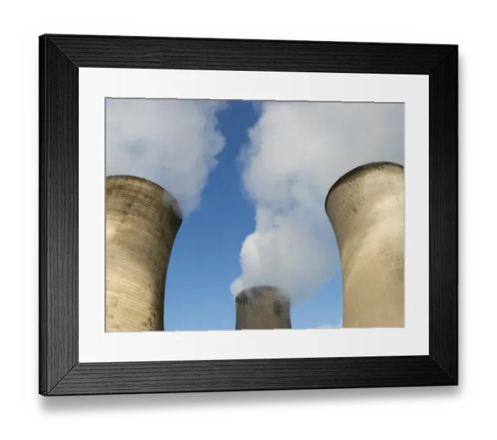 Framed Print : Cooling Towers DP157313