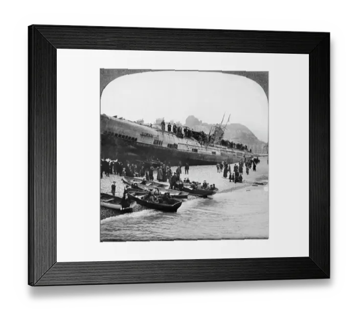 Framed Print : German U-boat, Hastings Beach BB88_07120 Framed Print : German U-boat, Hastings Beach BB88_07120