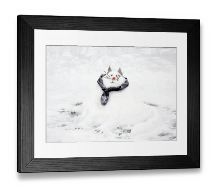 Framed Print : Snow Cat DP087403 Framed Print : Snow Cat DP087403