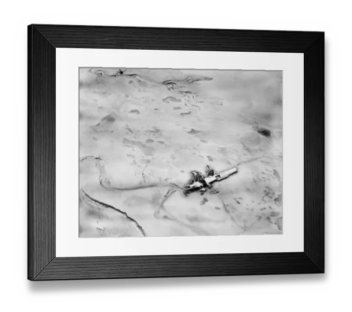 Framed Print : Crashed aircraft EAW014625 Framed Print : Crashed aircraft EAW014625