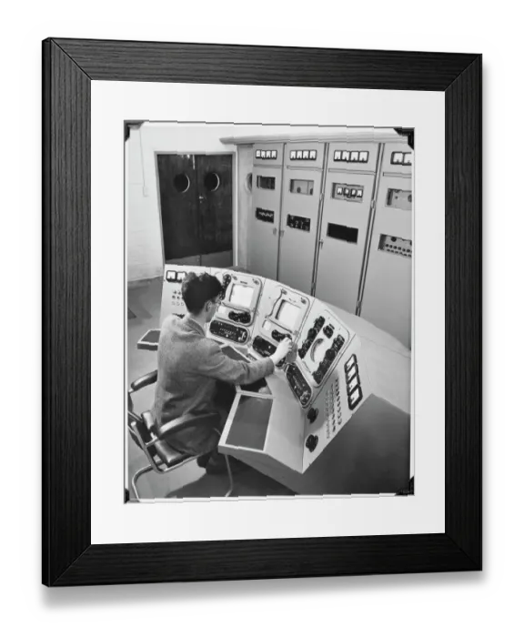 Framed Print : BBC Transmitter Control Desk, Holme Moss JLP01_05_01_087