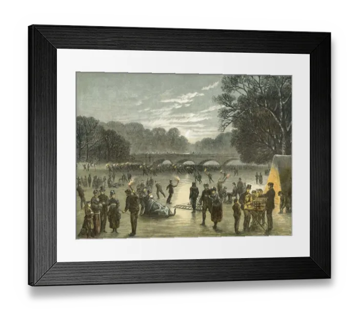 Framed Print : Skating in Hyde Park 64R_HYD_1850_S Framed Print : Skating in Hyde Park 64R_HYD_1850_S