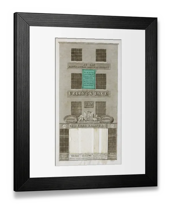 Framed Print : Lace advertisement 8E_STR_1820