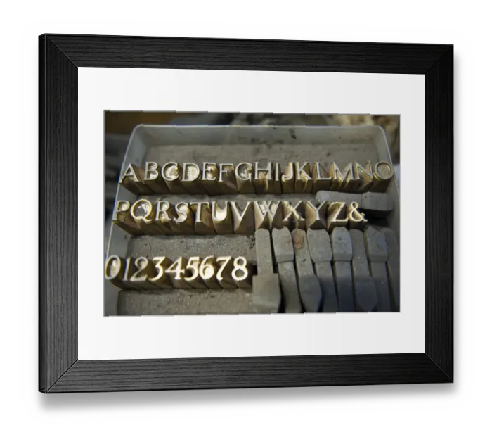 Framed Print : Letter stamps DP130747