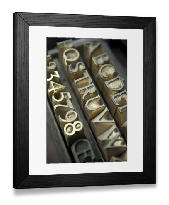 Framed Print : Letter stamps DP130749