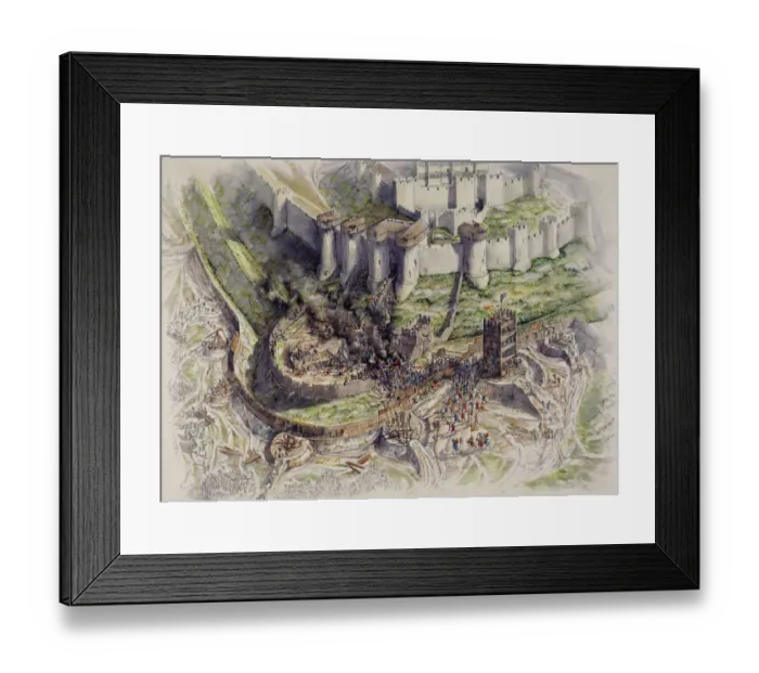 Framed Print : Dover Castle siege J020153