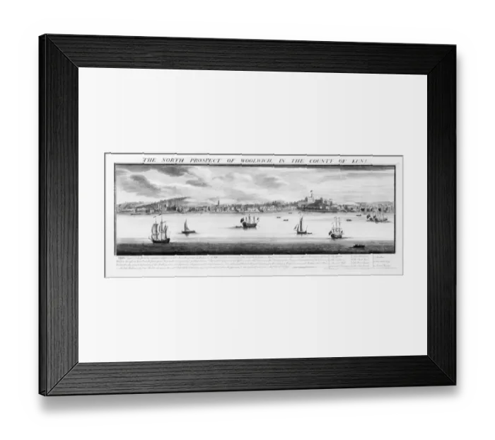 Framed Print : Woolwich Dockyard engraving BB86_03871