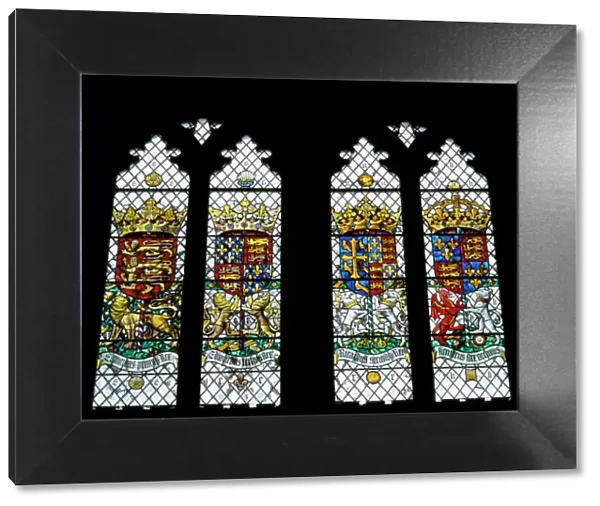 Stained glass windows, Eltham Palace K020351