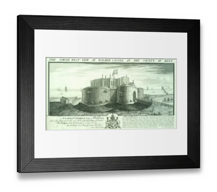 Framed Print : Walmer Castle engraving N070832