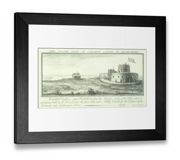 Framed Print : Calshot Castle engraving N070778 Framed Print : Calshot Castle engraving N070778