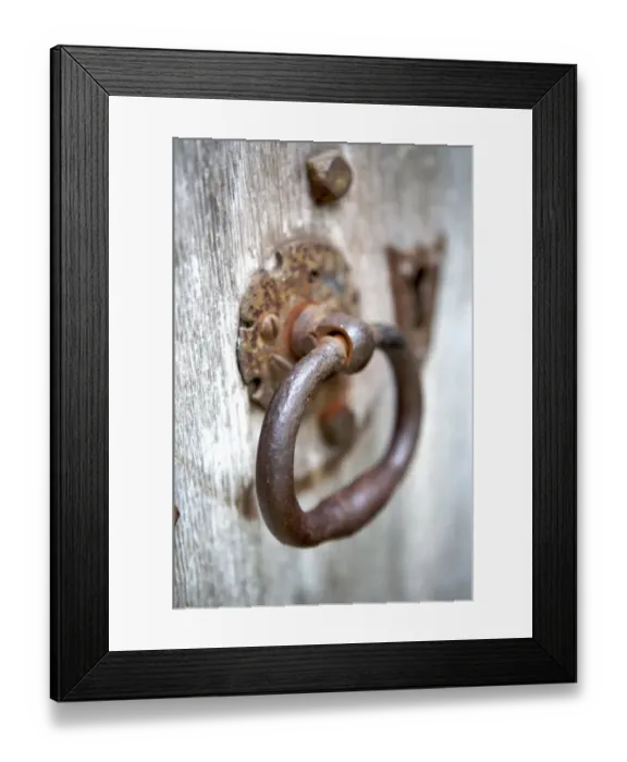 Framed Print : Iron door handle N071560 Framed Print : Iron door handle N071560