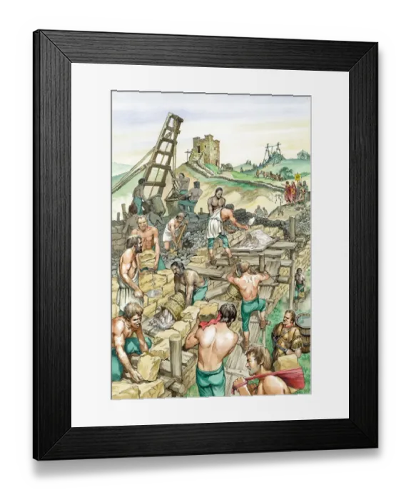 Framed Print : Building Hadrians Wall IC048_001