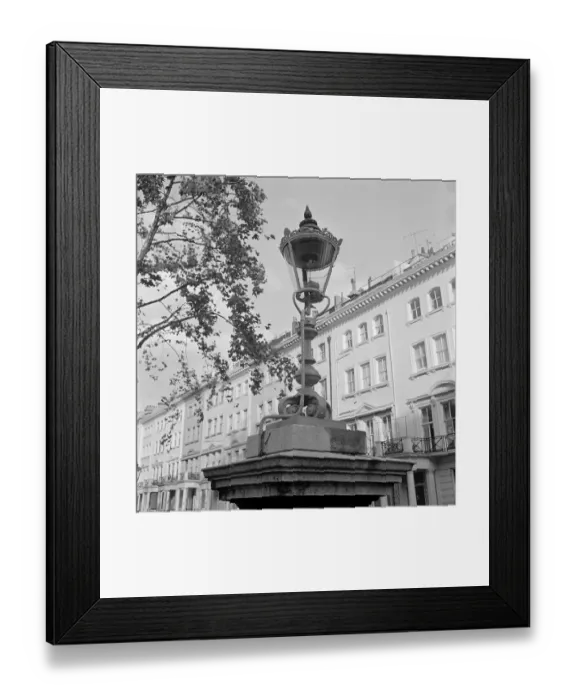 Framed Print : Gas street lamp a064828