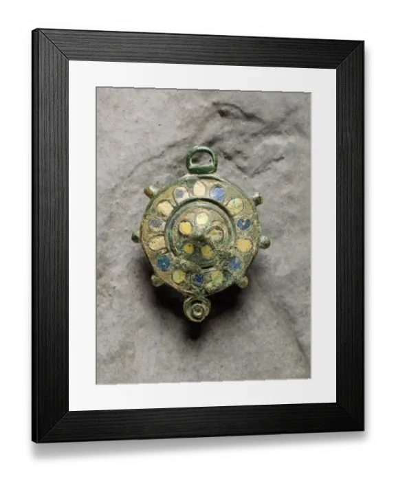 Framed Print : Roman enamelled stud J940343
