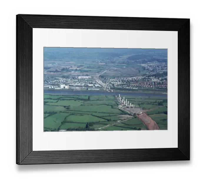 Framed Print : Avonmouth Bridge under construction JEH_22045_038