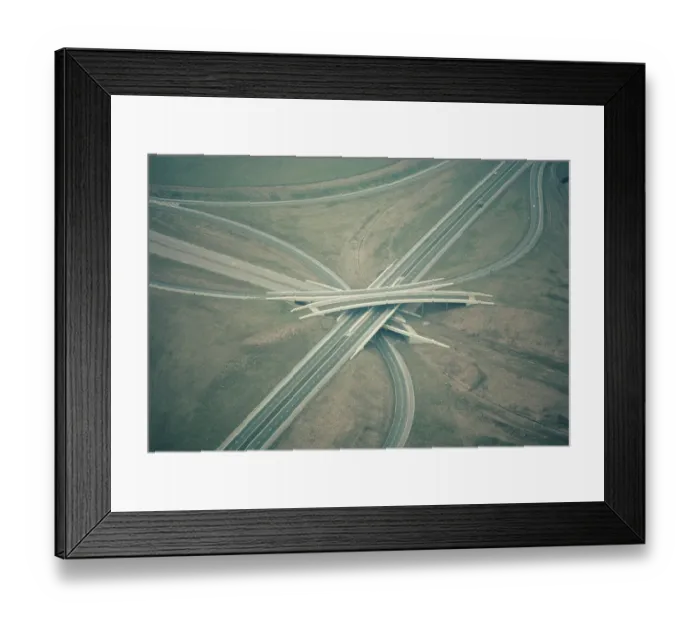 Framed Print : Motorway junction JEH_22028_89