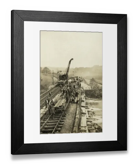 Framed Print : Railway works OP04912