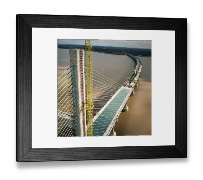 Framed Print : Building Second Severn Crossing JLP01_60072_10 Framed Print : Building Second Severn Crossing JLP01_60072_10