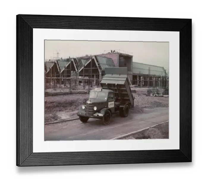 Framed Print : Building a factory JLP01_12_034