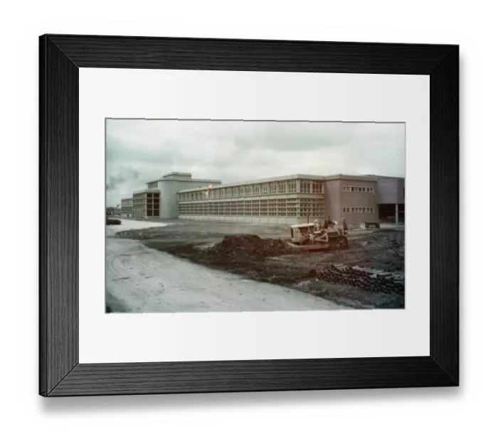 Framed Print : Building a factory JLP01_12_002 Framed Print : Building a factory JLP01_12_002