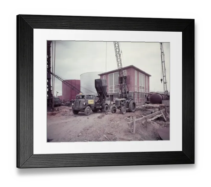 Framed Print : Building a refinery JLP01_12_030
